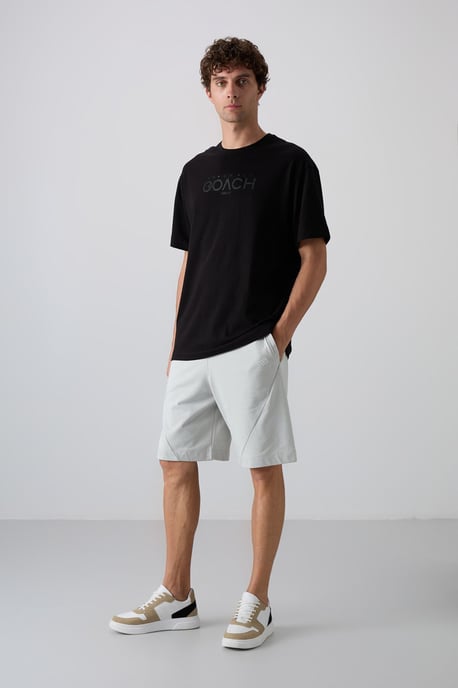 Oversized Logo-Patch Rundhalsausschnitt T-Shirt - Image 4