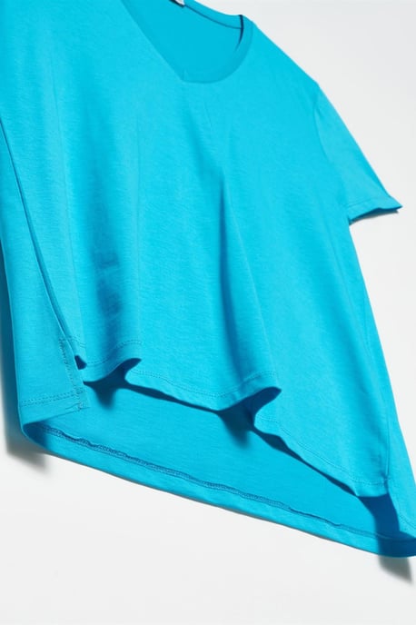 Damen Baumwoll V-Ausschnitt T-Shirt - Image 3