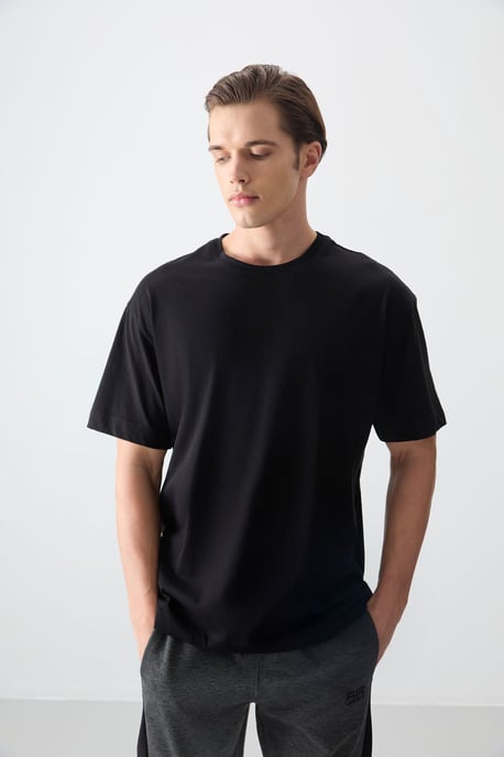 Übergroßes Baumwoll-Crewneck-T-Shirt - Image 4