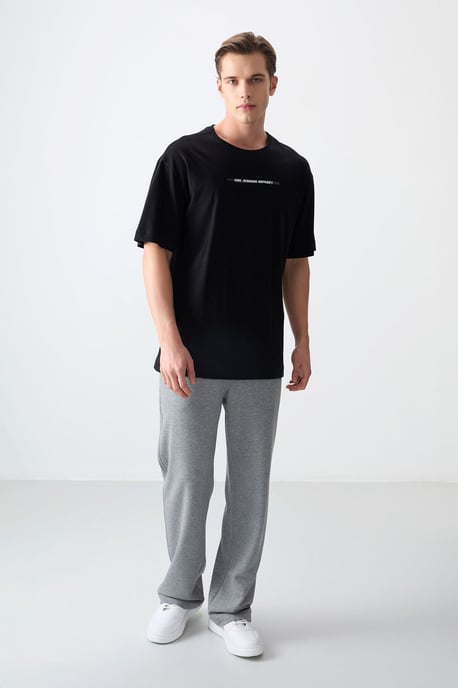Übergroßes Baumwoll-Crewneck-T-Shirt - Image 2