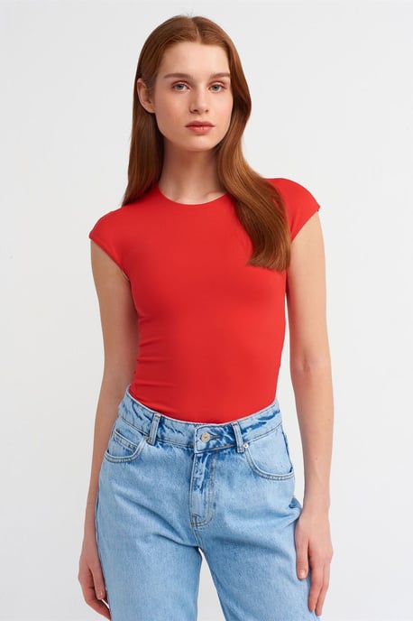 Damen Slim Fit Rundhalsausschnitt T-Shirt - Image 1