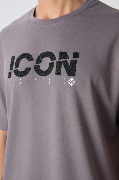 Übergroßes Logo-Print Rundhals-T-Shirt - Image 3
