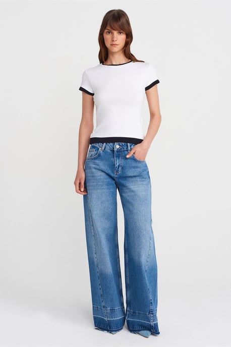 Damen Slim Fit Baumwolle Rundhals T-Shirt - Image 4