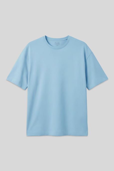 Oversized Baumwollmischung Rundhalsausschnitt T-Shirt - Image 1