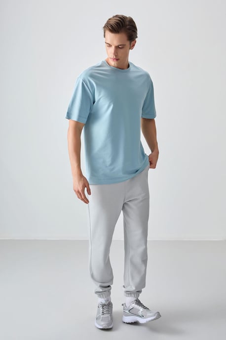 Oversized Baumwollmischung Rundhalsausschnitt T-Shirt - Image 3