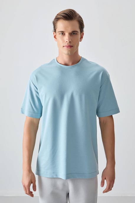 Oversized Baumwollmischung Rundhalsausschnitt T-Shirt - Image 4