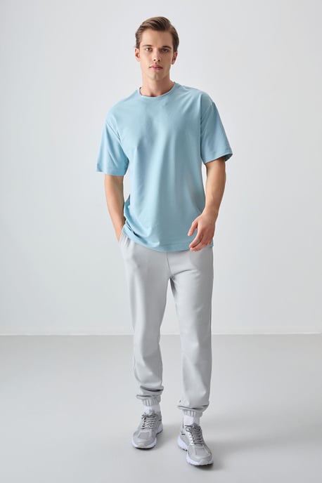 Oversized Baumwollmischung Rundhalsausschnitt T-Shirt - Image 5