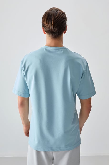 Oversized Baumwollmischung Rundhalsausschnitt T-Shirt - Image 6