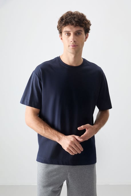 Übergroßes Baumwoll-Crewneck-T-Shirt - Image 2