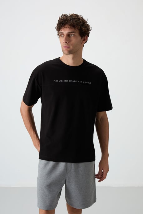 Oversized Rundhals T-Shirt mit Print - Image 4