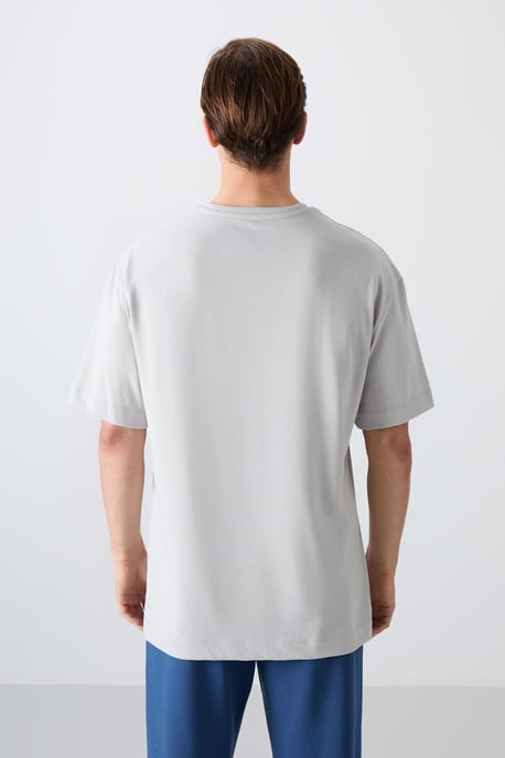 Übergröße bedrucktes Baumwollmix-T-Shirt - Image 5