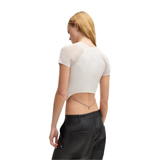 Hugo - "Slevetta" T-Shirt für Damen, Schmal, Raglanärmel (Natürlich) - Image 2