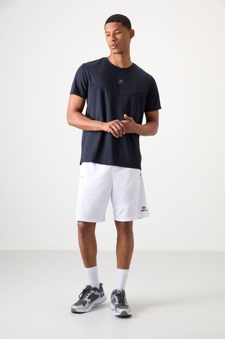Herren Solid Polyester Rundhals T-Shirt - Image 4