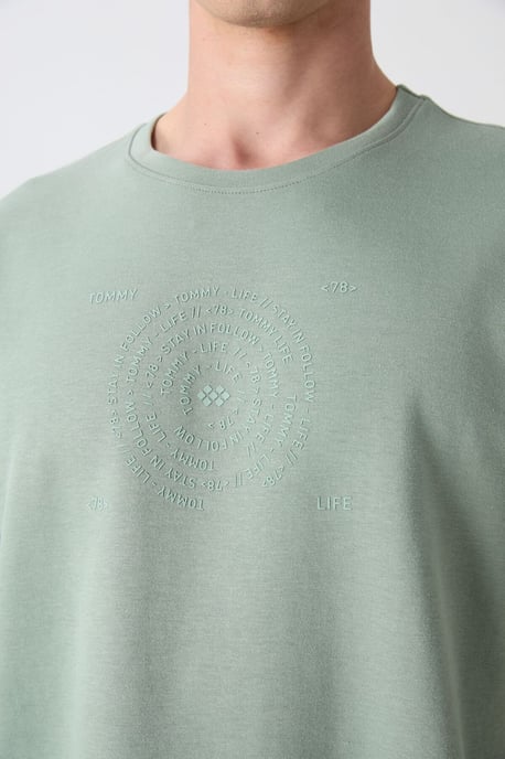 Oversized Baumwollmischung Crew Neck T-Shirt - Image 3