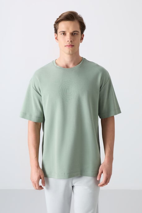 Oversized Baumwollmischung Crew Neck T-Shirt - Image 4