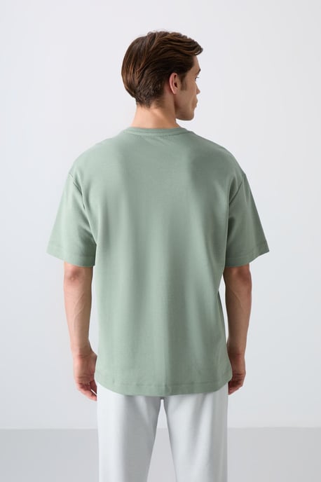 Oversized Baumwollmischung Crew Neck T-Shirt - Image 5