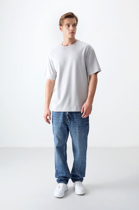 Übergrößen Baumwollmischung Rundhals T-Shirt - Image 5