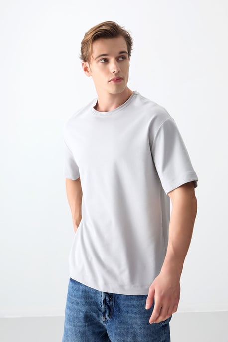 Übergrößen Baumwollmischung Rundhals T-Shirt - Image 6