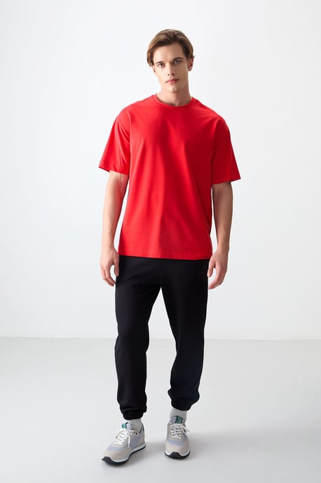 Oversized Baumwollmix Rundhals-T-Shirt - Image 3