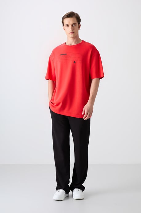 Übergröße Bedrucktes Rundhals-T-Shirt - Image 2