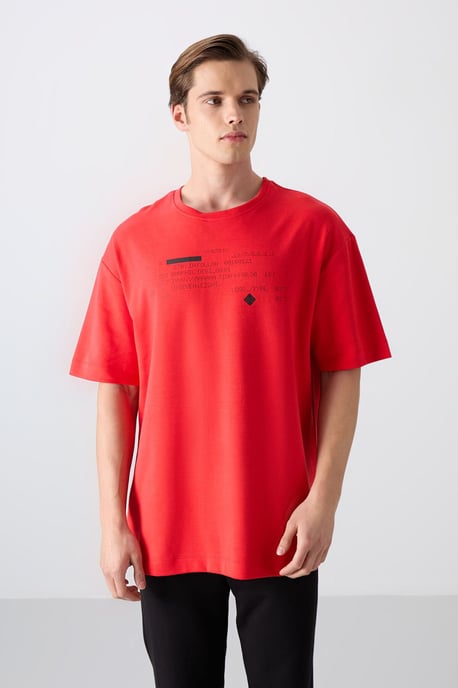 Übergröße Bedrucktes Rundhals-T-Shirt - Image 4