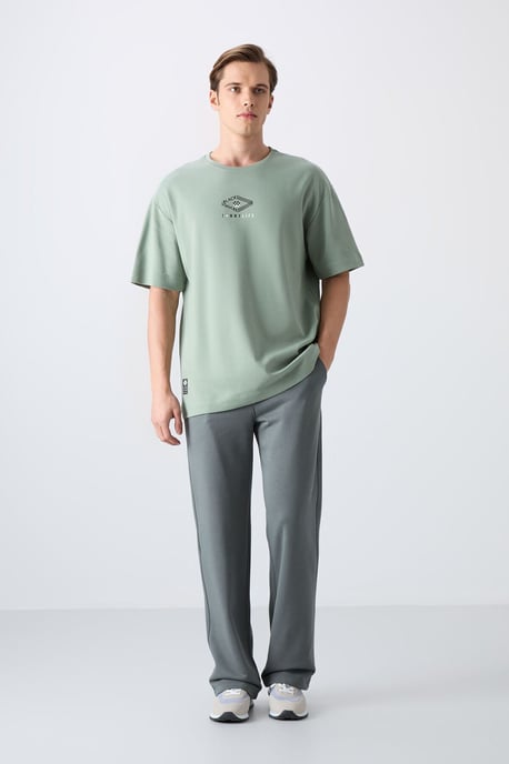 Oversized Baumwollmischung Logo-T-Shirt - Image 2