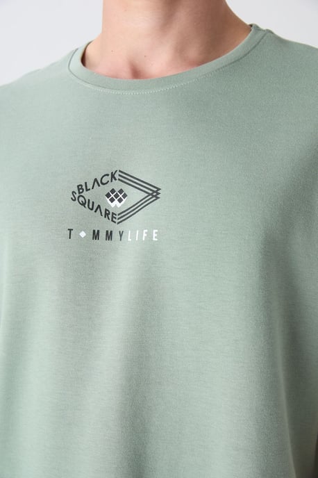 Oversized Baumwollmischung Logo-T-Shirt - Image 3