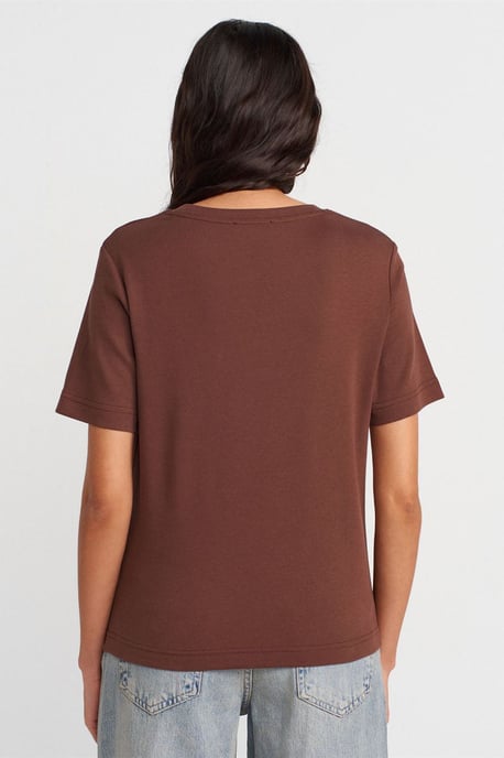 Damen Baumwoll Rundhalsausschnitt T-Shirt - Image 2