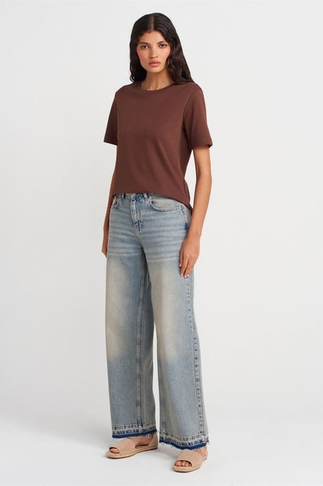 Damen Baumwoll Rundhalsausschnitt T-Shirt - Image 4