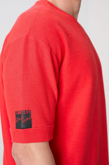 Herren Oversized Crew-Neck T-Shirt mit Patch - Image 3