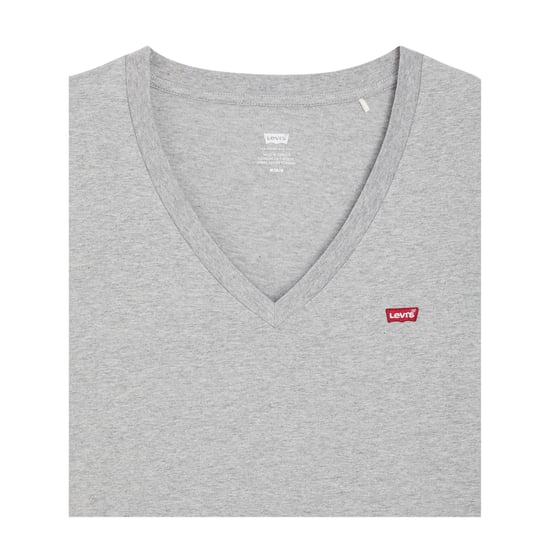 Levis - T-Shirt für Damen, V-Ausschnitt, kurzärmlig (Grau meliert) - Image 3