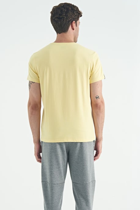 Herren Baumwolle Elasthan Rundhalsausschnitt T-Shirt - Image 6