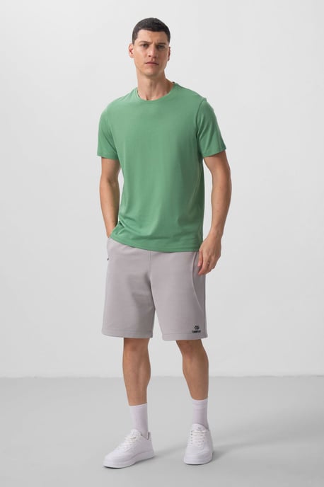 Herren Baumwolle Elasthan Rundhals T-Shirt - Image 3