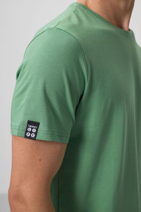 Herren Baumwolle Elasthan Rundhals T-Shirt - Image 4