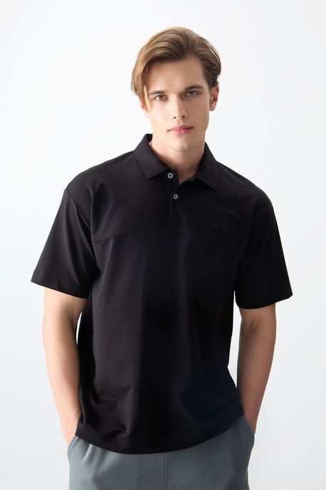 Übergrößiges Polo-Kragen T-Shirt - Image 1