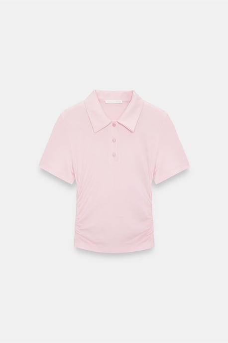 Damen Crop Slim Fit Polo-T-Shirt - Image 5