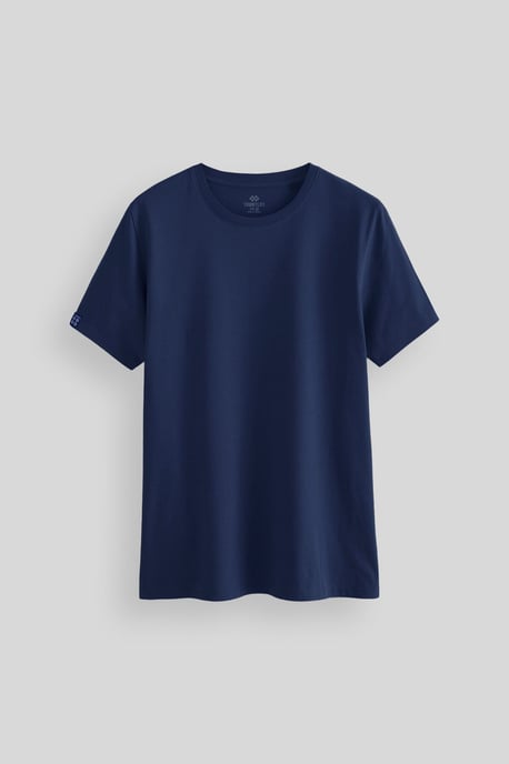 Herren T-Shirt aus Baumwolle mit Elastan, Rundhals - Image 2