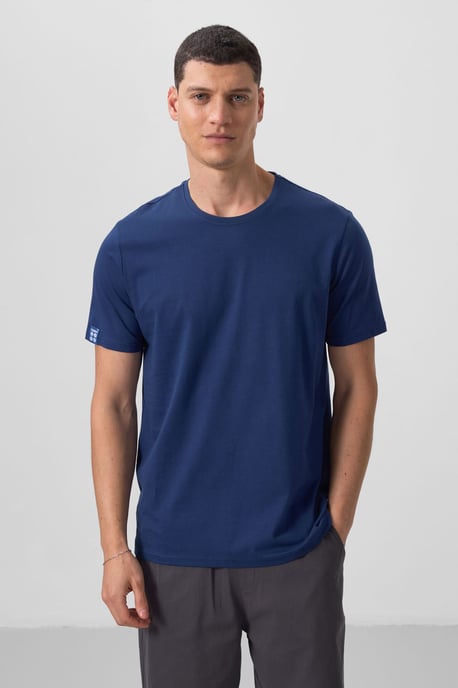 Herren T-Shirt aus Baumwolle mit Elastan, Rundhals - Image 3