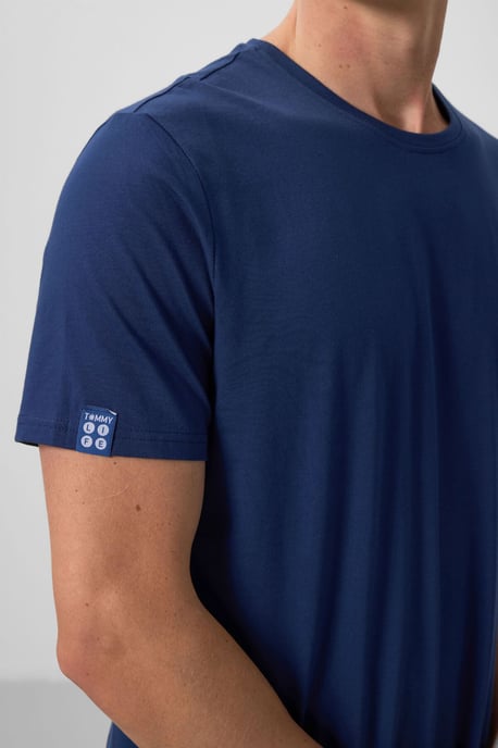 Herren T-Shirt aus Baumwolle mit Elastan, Rundhals - Image 4