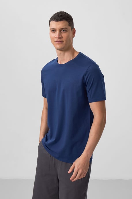 Herren T-Shirt aus Baumwolle mit Elastan, Rundhals - Image 5