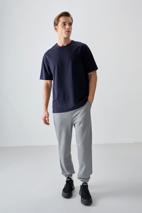 Oversized Baumwollmischung Rundhalsausschnitt T-Shirt - Image 4