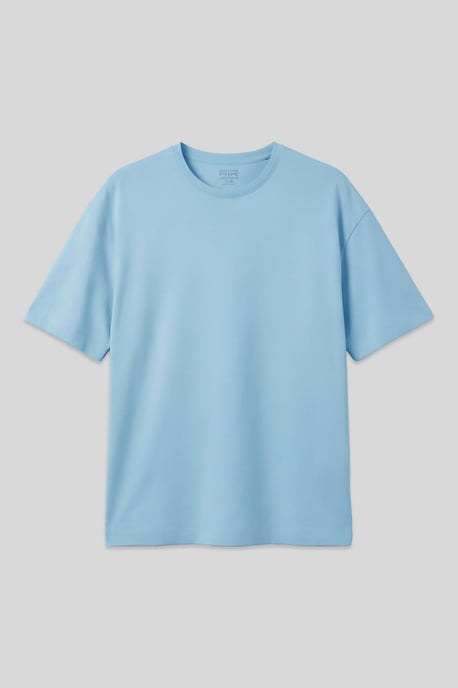Übergroßes Baumwoll-Crewneck-T-Shirt - Image 1