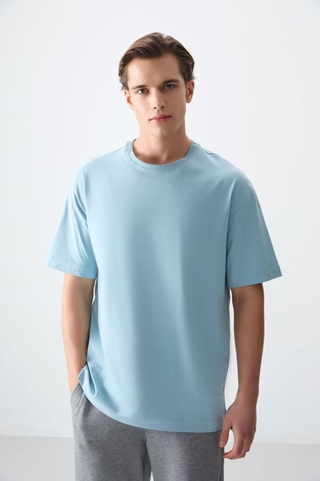 Übergroßes Baumwoll-Crewneck-T-Shirt - Image 2