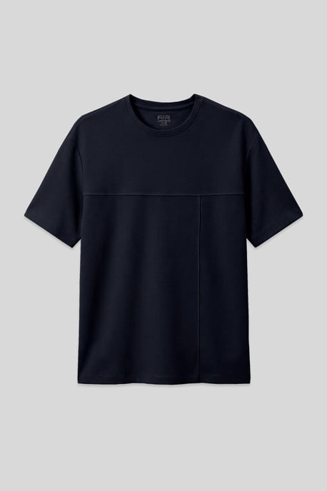 Tommy Life Oversize-Jersey-T-Shirt mit Brusttasche - Marineblau - Image 1