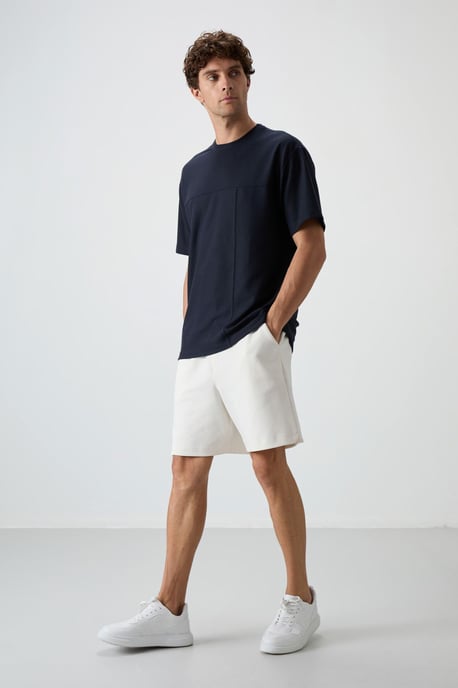Tommy Life Oversize-Jersey-T-Shirt mit Brusttasche - Marineblau - Image 3