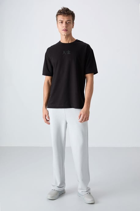 Übergröße Bedrucktes Rundhals-T-Shirt - Image 2