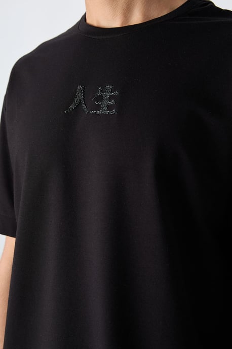 Übergröße Bedrucktes Rundhals-T-Shirt - Image 3