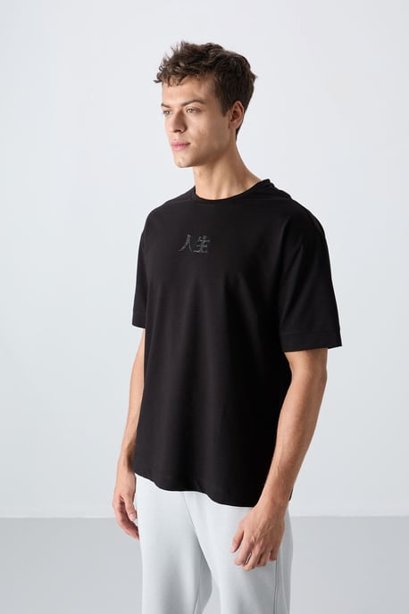 Übergröße Bedrucktes Rundhals-T-Shirt - Image 4