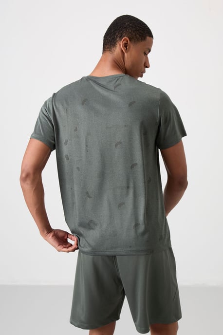 Herren Farbblockiertes Rundhals-T-Shirt - Image 5