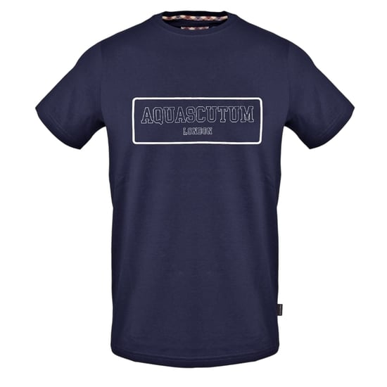 Aquascutum - T-Shirt für Herren/Damen Unisex, Rundhalsausschnitt (Marine) - Image 1